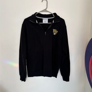 Black Wake Forest quarter zip